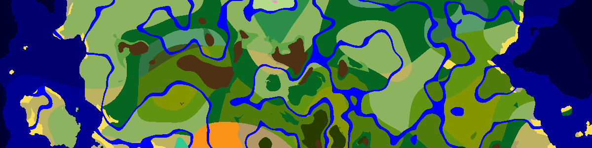 Top-down biome map of Minecraft seed -4530634556500121041